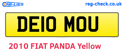 DE10MOU are the vehicle registration plates.