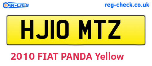 HJ10MTZ are the vehicle registration plates.