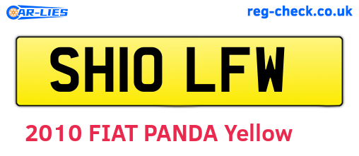 SH10LFW are the vehicle registration plates.