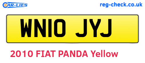 WN10JYJ are the vehicle registration plates.