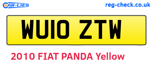 WU10ZTW are the vehicle registration plates.