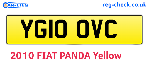 YG10OVC are the vehicle registration plates.