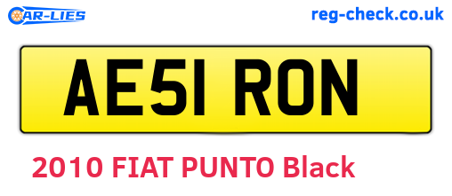 AE51RON are the vehicle registration plates.