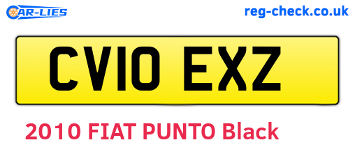 CV10EXZ are the vehicle registration plates.