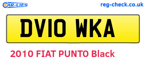 DV10WKA are the vehicle registration plates.
