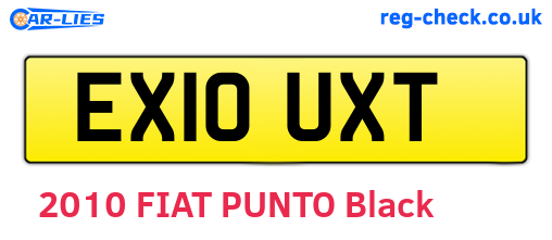 EX10UXT are the vehicle registration plates.