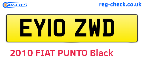 EY10ZWD are the vehicle registration plates.