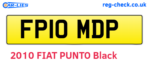 FP10MDP are the vehicle registration plates.