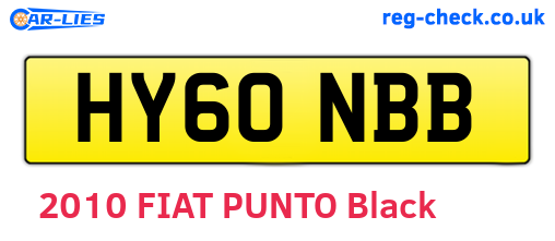 HY60NBB are the vehicle registration plates.