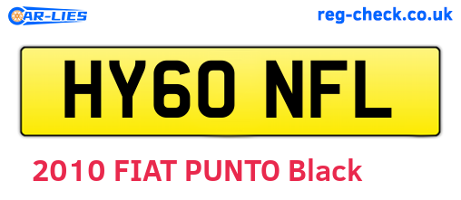 HY60NFL are the vehicle registration plates.