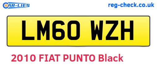 LM60WZH are the vehicle registration plates.