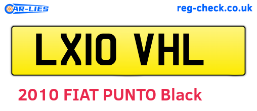 LX10VHL are the vehicle registration plates.