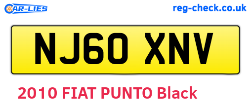 NJ60XNV are the vehicle registration plates.