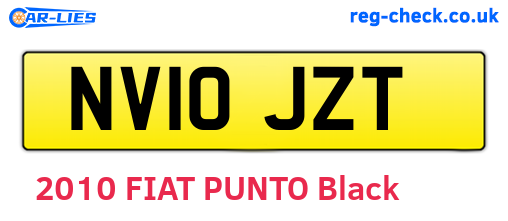 NV10JZT are the vehicle registration plates.