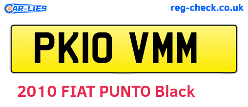 PK10VMM are the vehicle registration plates.