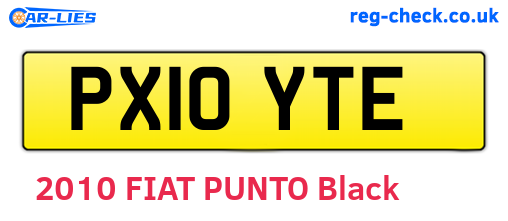 PX10YTE are the vehicle registration plates.