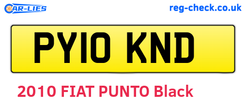PY10KND are the vehicle registration plates.