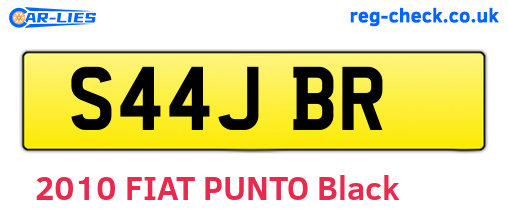S44JBR are the vehicle registration plates.