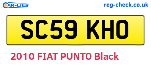 SC59KHO are the vehicle registration plates.