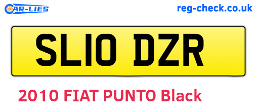 SL10DZR are the vehicle registration plates.