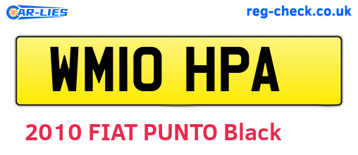 WM10HPA are the vehicle registration plates.