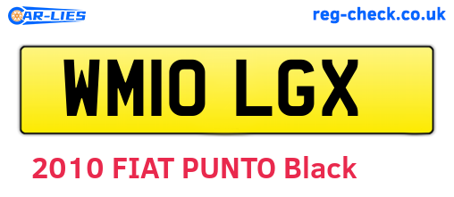 WM10LGX are the vehicle registration plates.