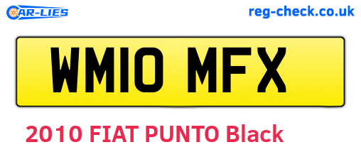 WM10MFX are the vehicle registration plates.