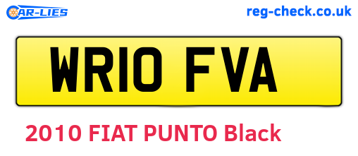 WR10FVA are the vehicle registration plates.