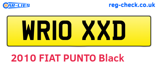 WR10XXD are the vehicle registration plates.