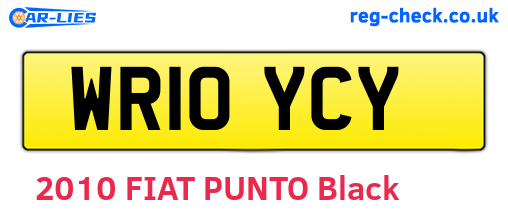 WR10YCY are the vehicle registration plates.