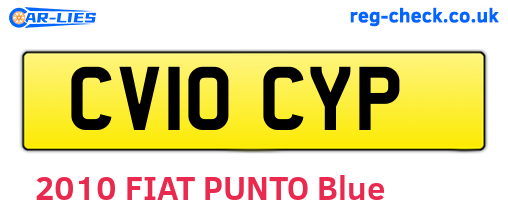 CV10CYP are the vehicle registration plates.