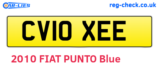 CV10XEE are the vehicle registration plates.