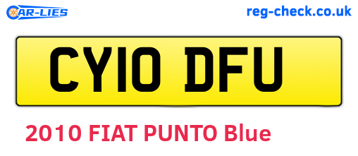 CY10DFU are the vehicle registration plates.