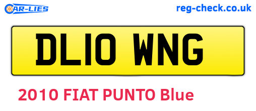 DL10WNG are the vehicle registration plates.