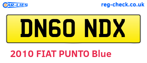 DN60NDX are the vehicle registration plates.
