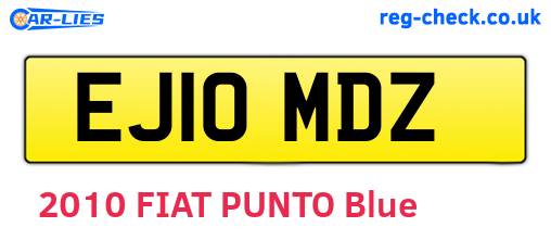 EJ10MDZ are the vehicle registration plates.
