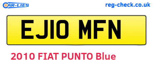 EJ10MFN are the vehicle registration plates.