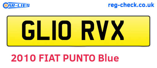 GL10RVX are the vehicle registration plates.