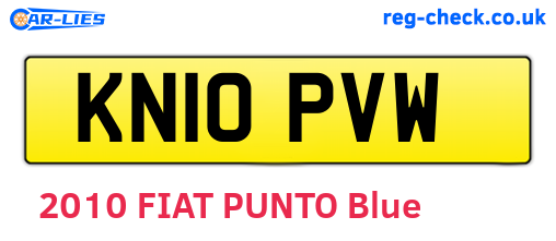 KN10PVW are the vehicle registration plates.