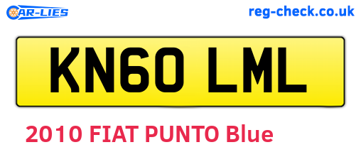 KN60LML are the vehicle registration plates.