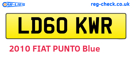 LD60KWR are the vehicle registration plates.