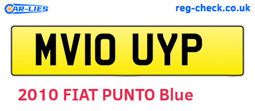 MV10UYP are the vehicle registration plates.