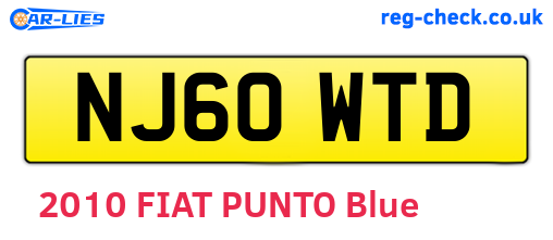 NJ60WTD are the vehicle registration plates.