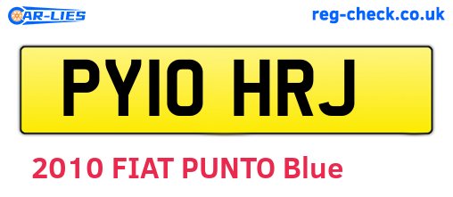 PY10HRJ are the vehicle registration plates.