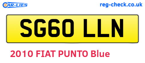 SG60LLN are the vehicle registration plates.