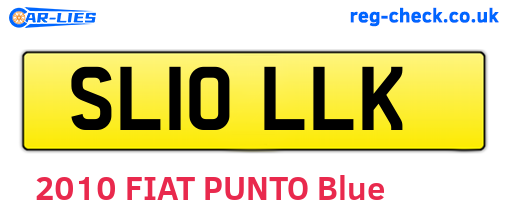 SL10LLK are the vehicle registration plates.