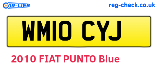WM10CYJ are the vehicle registration plates.