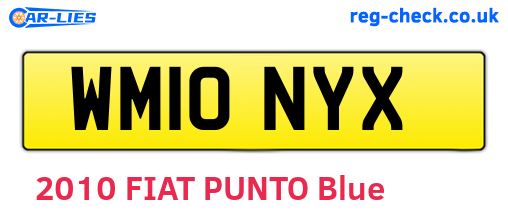 WM10NYX are the vehicle registration plates.