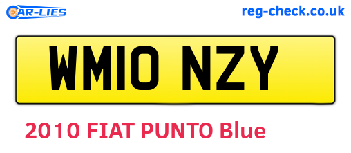 WM10NZY are the vehicle registration plates.