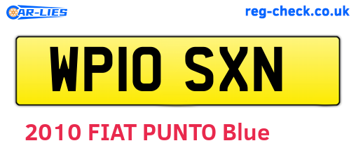 WP10SXN are the vehicle registration plates.